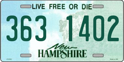 NH license plate 3631402