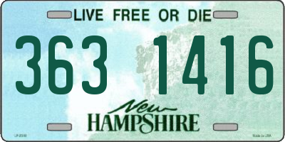 NH license plate 3631416