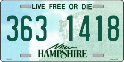 NH license plate 3631418