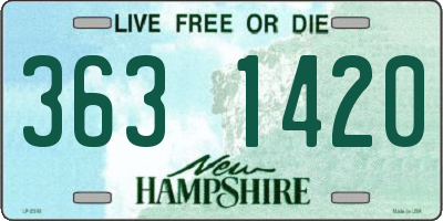 NH license plate 3631420