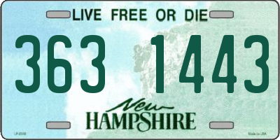 NH license plate 3631443