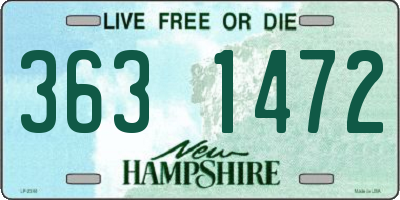 NH license plate 3631472