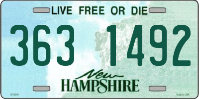 NH license plate 3631492