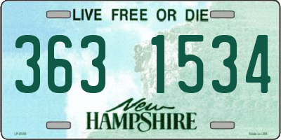 NH license plate 3631534