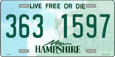 NH license plate 3631597
