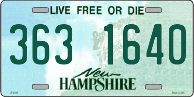 NH license plate 3631640