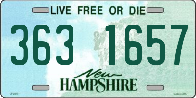 NH license plate 3631657