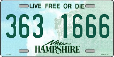 NH license plate 3631666