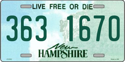NH license plate 3631670