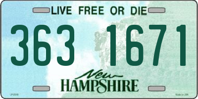 NH license plate 3631671