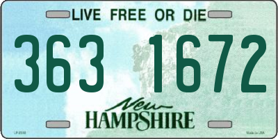 NH license plate 3631672