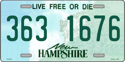 NH license plate 3631676