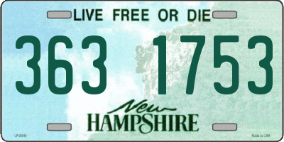 NH license plate 3631753