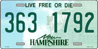 NH license plate 3631792