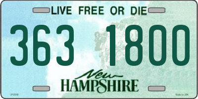 NH license plate 3631800