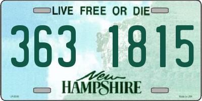 NH license plate 3631815