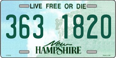 NH license plate 3631820