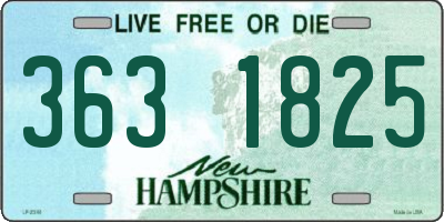NH license plate 3631825