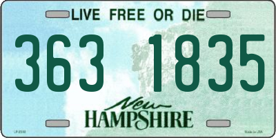 NH license plate 3631835