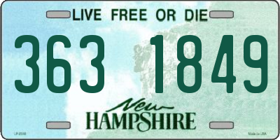 NH license plate 3631849
