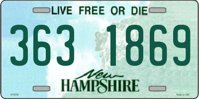 NH license plate 3631869