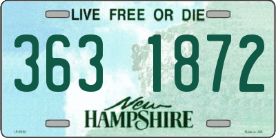 NH license plate 3631872