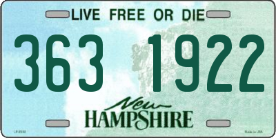 NH license plate 3631922