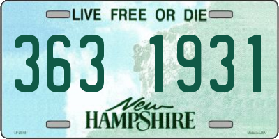 NH license plate 3631931