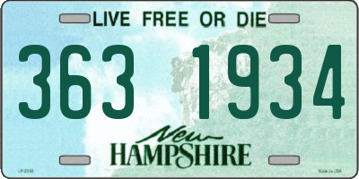 NH license plate 3631934