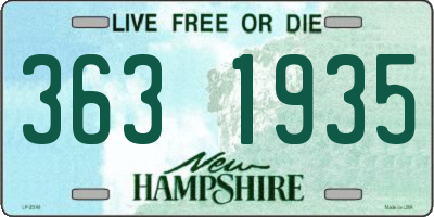NH license plate 3631935