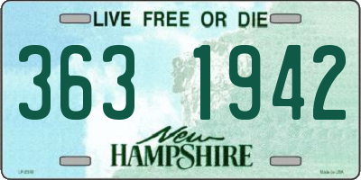 NH license plate 3631942