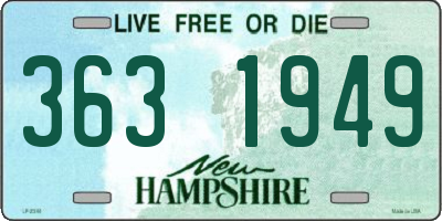 NH license plate 3631949