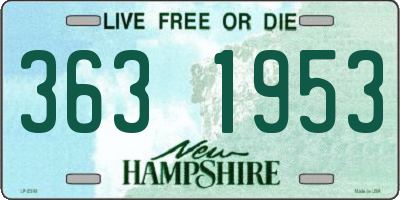 NH license plate 3631953