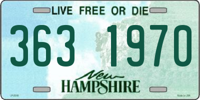 NH license plate 3631970
