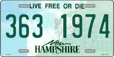 NH license plate 3631974