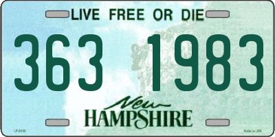 NH license plate 3631983