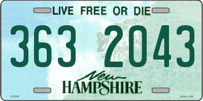 NH license plate 3632043