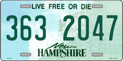 NH license plate 3632047