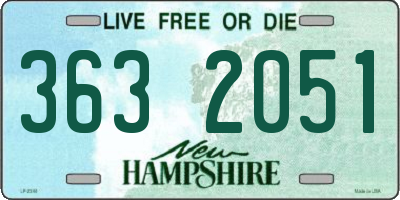 NH license plate 3632051