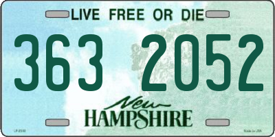 NH license plate 3632052