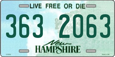 NH license plate 3632063