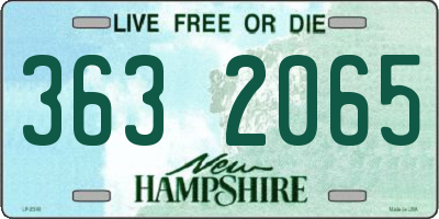 NH license plate 3632065