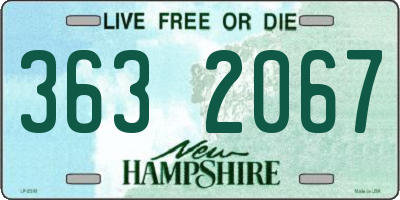NH license plate 3632067