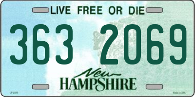 NH license plate 3632069