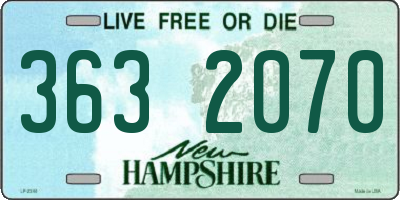 NH license plate 3632070