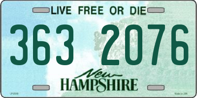 NH license plate 3632076