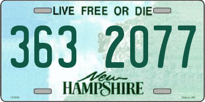 NH license plate 3632077