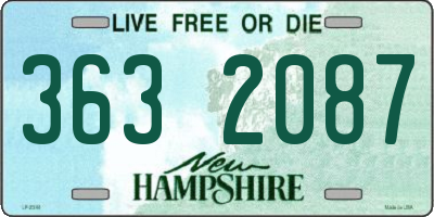 NH license plate 3632087