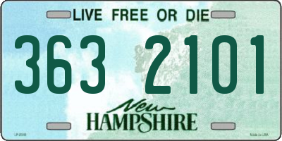 NH license plate 3632101