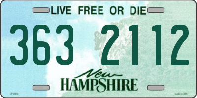 NH license plate 3632112